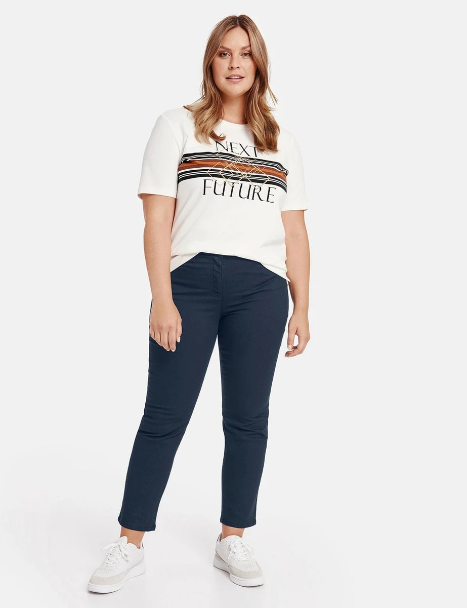 SAMOON Dames Stretchbroek Betty Navy-50 5 SAMOON Dames Stretchbroek Betty Navy-50 - Afbeelding 3