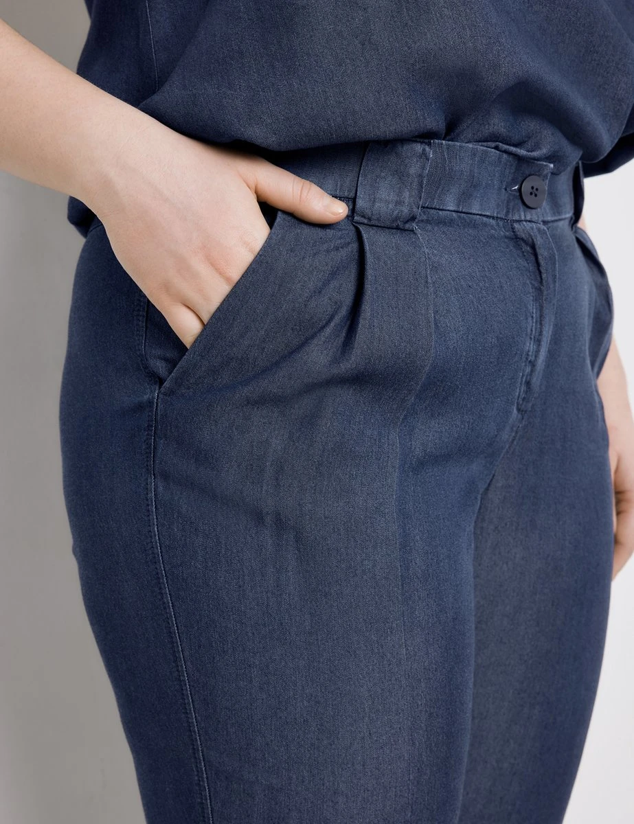 SAMOON Dames 7/8-broek Greta Dark Blue Denim-50 5 SAMOON Dames 7/8-broek Greta Dark Blue Denim-50 - Afbeelding 3