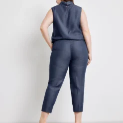SAMOON Dames 7/8-broek Greta Dark Blue Denim-44 -Pantalonix Verkoopwinkel 923x1200 253
