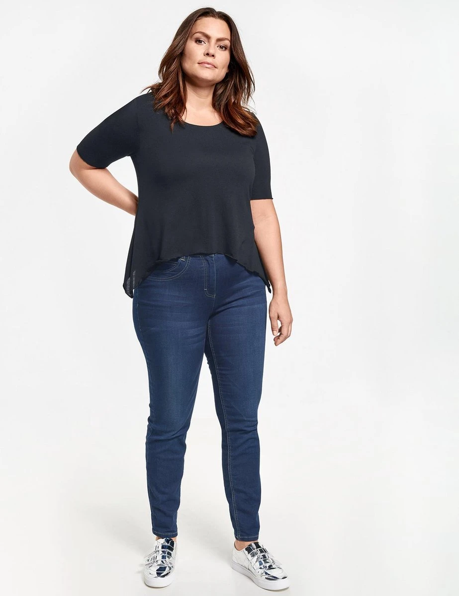 SAMOON Dames 5-pocket Jeans In 7/8 Lengte Betty Jeans Dunkelblau Denim-46 8 SAMOON Dames 5-pocket Jeans In 7/8 Lengte Betty Jeans Dunkelblau Denim-46 - Afbeelding 6