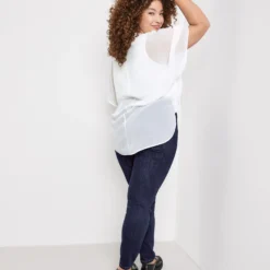 SAMOON Dames 5-pocket-jeans Betty Jeans Raw Blue Denim-52 -Pantalonix Verkoopwinkel 923x1200 337