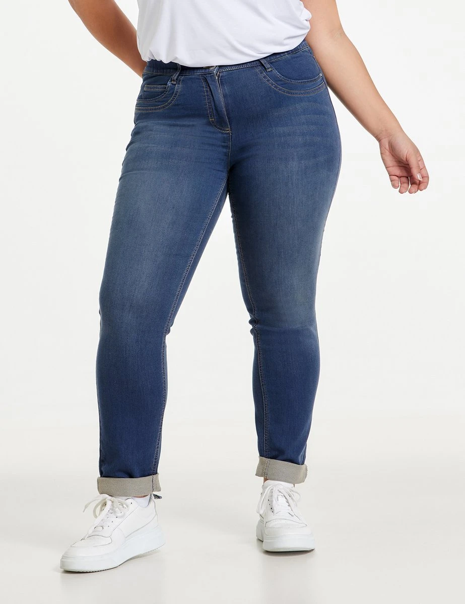 SAMOON Dames 5-pocket Jeans In 7/8 Lengte Betty Jeans Dunkelblau Denim-48 3 SAMOON Dames 5-pocket Jeans In 7/8 Lengte Betty Jeans Dunkelblau Denim-48