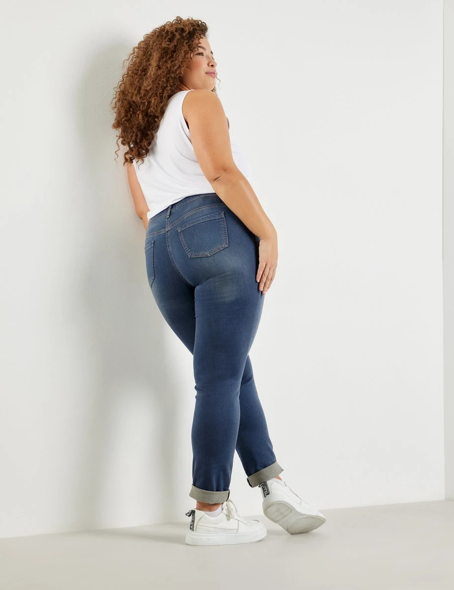 SAMOON Dames 5-pocket Jeans In 7/8 Lengte Betty Jeans Dunkelblau Denim-48 4 SAMOON Dames 5-pocket Jeans In 7/8 Lengte Betty Jeans Dunkelblau Denim-48 - Afbeelding 2