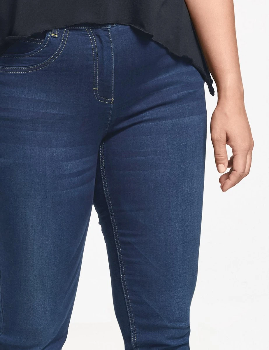 SAMOON Dames 5-pocket Jeans In 7/8 Lengte Betty Jeans Dunkelblau Denim-48 10 SAMOON Dames 5-pocket Jeans In 7/8 Lengte Betty Jeans Dunkelblau Denim-48 - Afbeelding 8