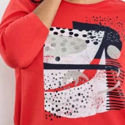 SAMOON Dames Shirt Met 3/4-mouwen Power Red Gemustert-52 10 SAMOON Dames Shirt Met 3/4-mouwen Power Red Gemustert-52 -Pantalonix Verkoopwinkel 923x1200 53