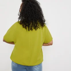 SAMOON Dames Shirt Met Korte Mouwen Citronella-56