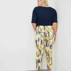 SAMOON Dames 7/8-jeans Betty Jeans African Sun Gemustert-44 -Pantalonix Verkoopwinkel 926x1200 7