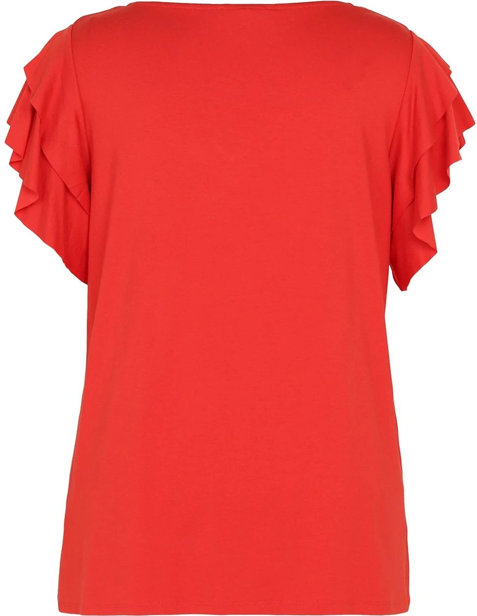 Paprika Effen T-shirt In Viscose Met Juweel Aan De Hals 12 Paprika Effen T-shirt In Viscose Met Juweel Aan De Hals - Afbeelding 10