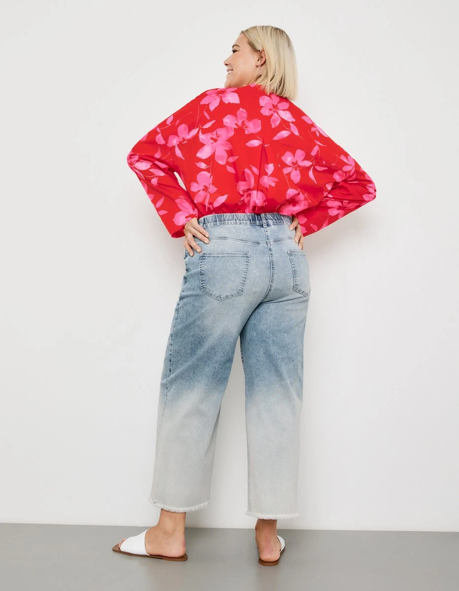 SAMOON Dames 3/4-jeans Lotta Bleached Blue Denim-54 4 SAMOON Dames 3/4-jeans Lotta Bleached Blue Denim-54 - Afbeelding 2