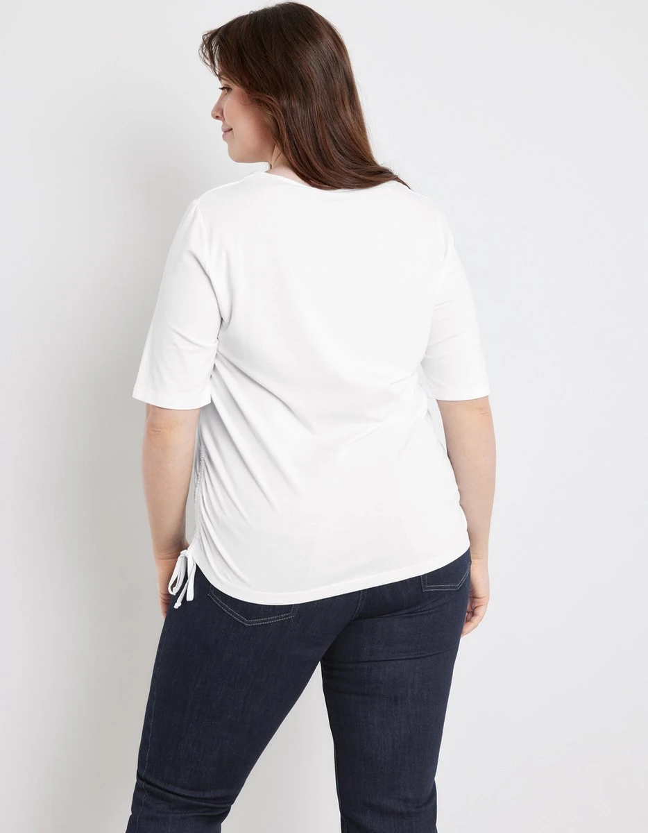 SAMOON Dames T-shirt White Gemustert.-52 7 SAMOON Dames T-shirt White Gemustert.-52 - Afbeelding 5
