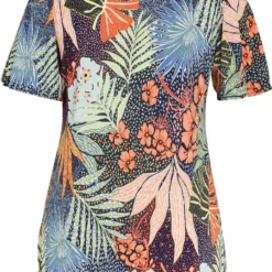 Paprika T-shirt Met Hawai Print En Vlindermouwen -Pantalonix Verkoopwinkel 938x1200 1