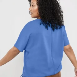 SAMOON Dames Shirt Met Korte Mouwen Blue Bonnet-50 -Pantalonix Verkoopwinkel 940x1200 2