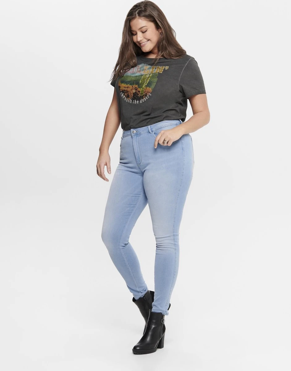 ONLY CARMAKOMA CARAUGUSTA HW SK BJ13333 LBD DNM NOOS Dames Jeans - Maat 42 X L32 5 ONLY CARMAKOMA CARAUGUSTA HW SK BJ13333 LBD DNM NOOS Dames Jeans - Maat 42 X L32 - Afbeelding 3