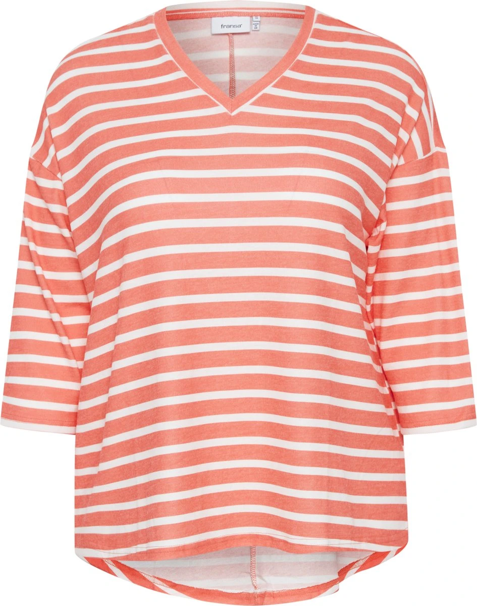 Fransa Plus Size Selection FPZIA TEE 1 Dames T-shirt - Maat 46/48 3 Fransa Plus Size Selection FPZIA TEE 1 Dames T-shirt - Maat 46/48