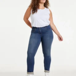 SAMOON Dames 5-pocket Jeans In 7/8 Lengte Betty Jeans Dunkelblau Denim-48 15 SAMOON Dames 5-pocket Jeans In 7/8 Lengte Betty Jeans Dunkelblau Denim-48 -Pantalonix Verkoopwinkel 953x1200 1