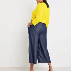 SAMOON Dames Culotte Lotta Dark Blue Denim-50 -Pantalonix Verkoopwinkel 959x1200 1