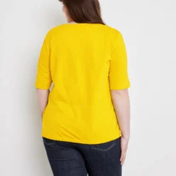 SAMOON Dames Shirt Met Halflange Mouwen Light Sun Gemustert-48 -Pantalonix Verkoopwinkel 961x1200 1