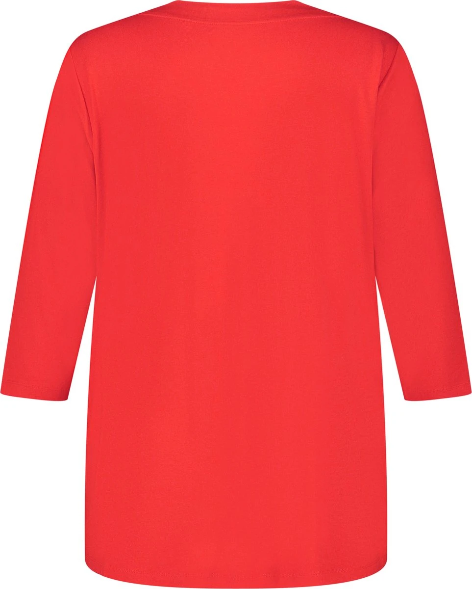 SAMOON Dames Shirt Met 3/4-mouwen Power Red-42 6 SAMOON Dames Shirt Met 3/4-mouwen Power Red-42 - Afbeelding 4