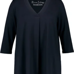 SAMOON Dames Shirt Met 3/4-mouwen Navy-56