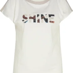 Paprika Effen T-shirt Met Opschrift 'SHINE' En Lurexband -Pantalonix Verkoopwinkel 973x1200 6
