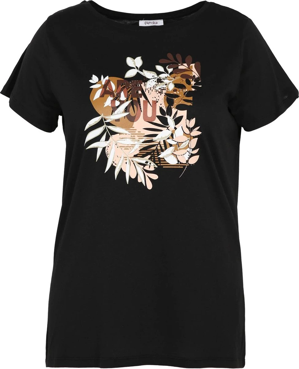 Paprika T-shirt Met Jungle Print En Strass 3 Paprika T-shirt Met Jungle Print En Strass