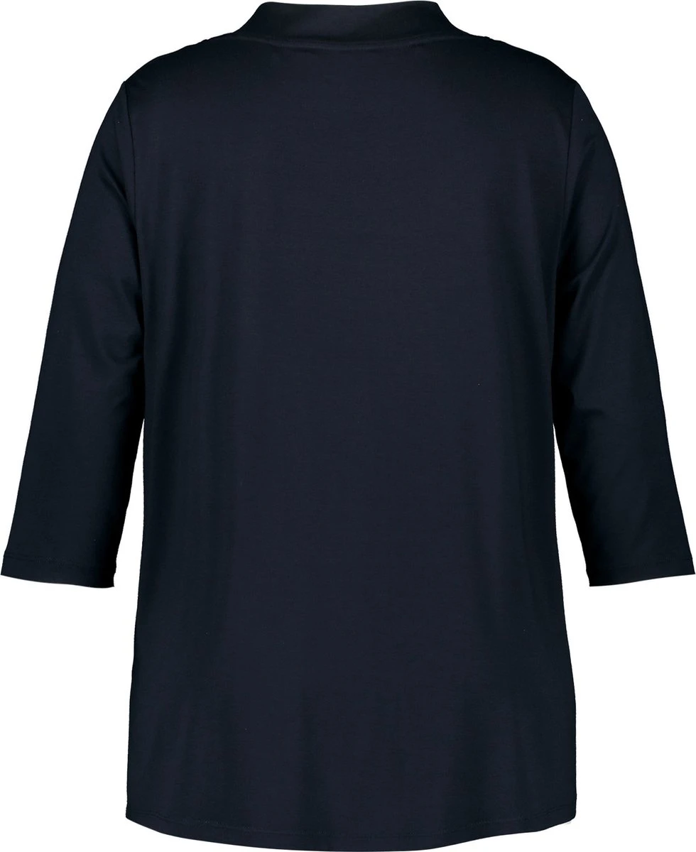 SAMOON Dames Shirt Met 3/4-mouwen Navy-54 5 SAMOON Dames Shirt Met 3/4-mouwen Navy-54 - Afbeelding 3